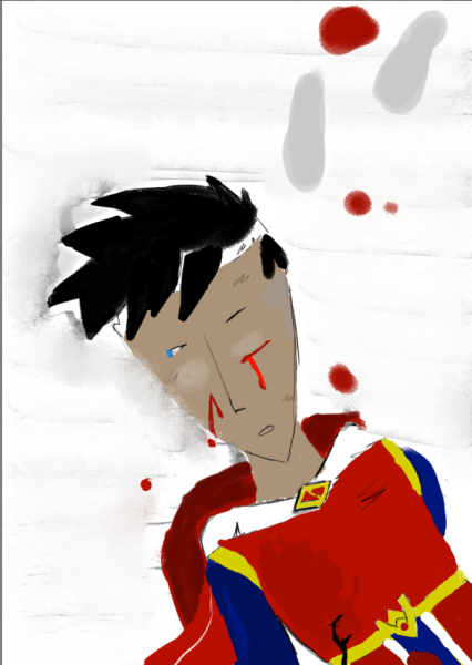 Amoché....png (373.3 Kio) Vu 6806 fois Vous pouvez le plaindre... La tache rouge dans son dos c du sang. Il est mourant...