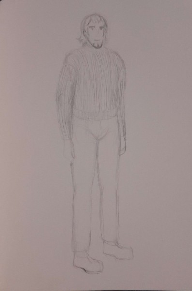 Gomez in Wine-Colored Sweater Step 1 - Sketch.jpg