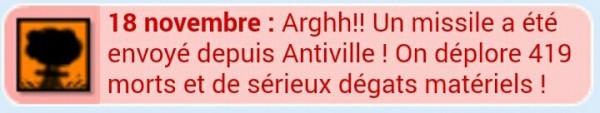 Je ne savais pas que la Corée du Nord lançait des missiles sur les Cités d'Or... Faut revoir leur sécurité !