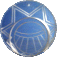 A plexiglass medallion made by Shadow
